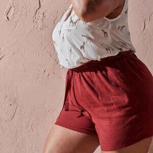 TORRID 5 Inch Pull-On Studio Luxe Ponte Mid-Rise Paperbag Waist Short